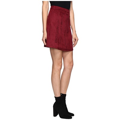 Suede Woven A Line Skirt