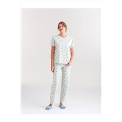 Marks & Spencer Saf Pamuklu Kısa Kollu Pijama Takımı T37004530X
