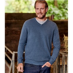 WoolOvers, Мужской шерстяной пуловер из натуральной шерсти ягненка Цвет Синий ночной, Размер XL