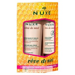 Nuxe Rêve de Miel Kit Crème Mains et Ongles 30ml + Stick Lèvres Hydratant 4gLot  × 2