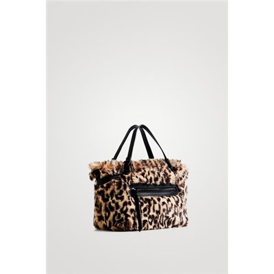 Bolso de mano pelo animal print