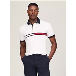 Tommy Hilfiger Embroidered Stripe Regular Fit Polo