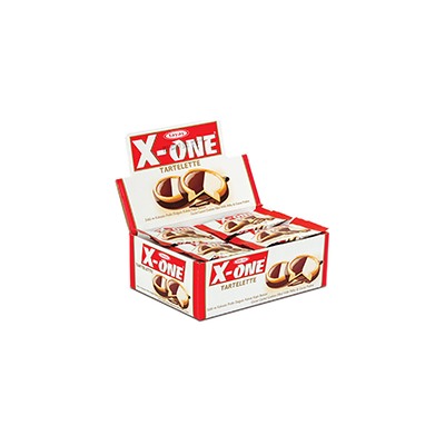Тарталетки с двойным пралине молоко-какао X-one от Tayas 24 шт по 20 гр / Tayas X-one tartelette Milky&cocoa praline 24 pcs*20g