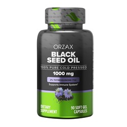 Orzax black seed oil МАСЛО ЧЕРНОГО ТМИНА 90 капсул