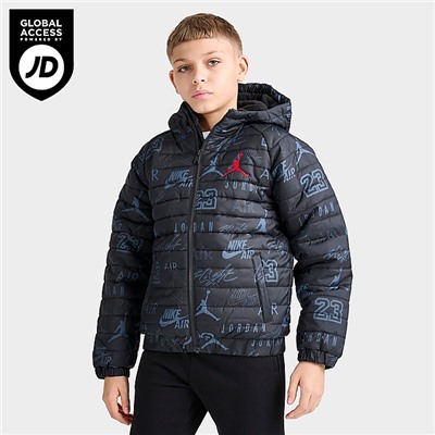 KIDS' JORDAN ALLOVER PRINT TONAL PUFFER JACKET