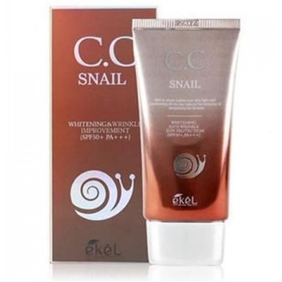 [EKEL] CC крем для лица МУЦИН УЛИТКИ C.C Snail SPF50+ PA+++, 50 мл