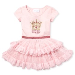 Toddler Girls Glitter Birthday Princess Tutu Dress