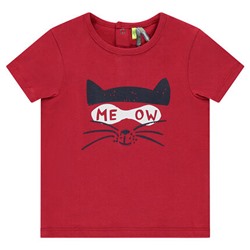 Camiseta de manga corta de punto con gato