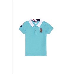Erkek Çocuk Mint Basic Polo Yaka Tişört