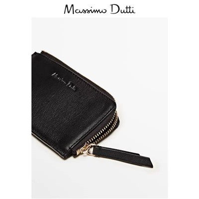 Новинка Massimo Dutt*i 2023, женские аксессуары, кошелек из мягкой черной кожи Napa 04650601800  Оригинал