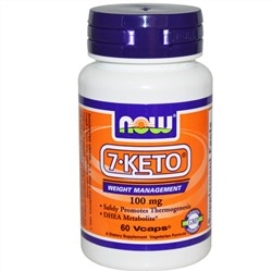 Now Foods, 7-KETO, 100 мг, 60 растительных капсул
