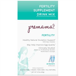 Premama, Смесь добавок для улучшения репродуктивной функции, Fertility, не содержит ароматизаторов, 28 пакетов, 62 г (2,17 унции)