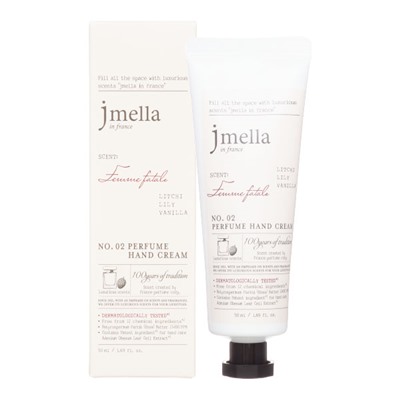 JMELLA IN FRANCE FEMME FATALE PERFUME HAND CREAM Крем для рук "Личи, лилия, ваниль" 50мл