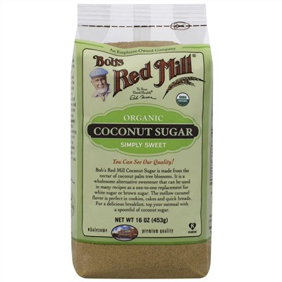 Bob's Red Mill, Органический кокосовый сахар, 16 унций (463 г)