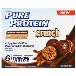 Pure Protein, Crunch, хрустящие протеиновые кусочки, 6 индивидуально упакованных пакетиков, каждый по 1.20 унц. (34 г. )