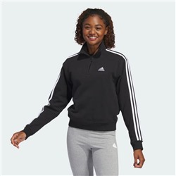 Women's Essentials 3-Stripes Quarter-Zip Sweatshirt