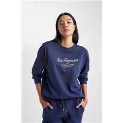 Defacto Relax Fit Bisiklet Yaka Sweatshirt A5039AX23WN