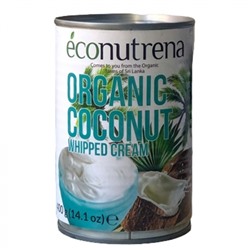 ECONUTRENA Organiс Coconut sugar Органические взбитые кокосовые сливки 30% ж/б 400мл