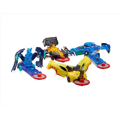 Level 1 - Jayhawk, Nightweaver, Nitebite & Sparkbug - Flipping Morphing Toy Car Vehicles (4 Pack)