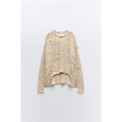 FEW ITEMS LEFT RIPPED KNIT SWEATER