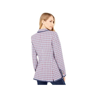 Tommy Hilfiger One-Button Plaid Jacket