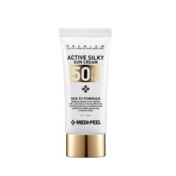 Active Silky Sun Cream SPF50+ PA+++, Солнцезащитный крем с пептидами и аминокислотами шелка