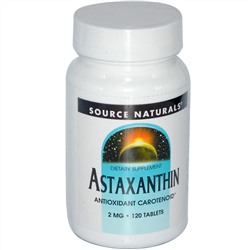Source Naturals, Астаксантин, 2 мг, 120 таблеток