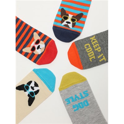 PACK OF 5 PAIRS OF PRINTED SOCKS