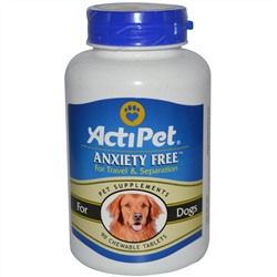 Actipet, Средство от тревоги во время поездок и разлуки с хозяином для собак, 90 жевательных таблеток