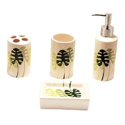 Керамические аксессуары для ванной комнаты (мыльница, баночка для геля, кремов и зубных счёток)