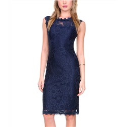 Navy Lace Sheath Dress | Платье Zulily