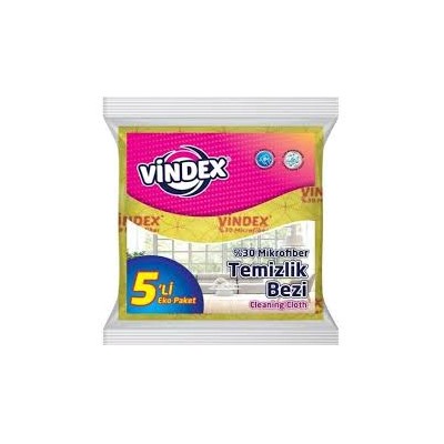 Салфетка для уборки VINDEX (30% MIK) 5 штук Экопакет