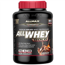 ALLMAX Nutrition, AllWhey Gold, премиум-смесь из изолята/сывороточного протеина, шоколад, 2,27 кг (5 фунтов)