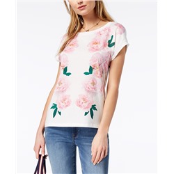 Tommy Hilfiger Rose-Print T-Shirt, Created for Macy's