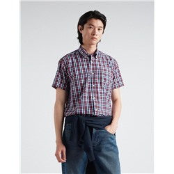 Short Sleeve Plaid Shirt, Men, Multicolour