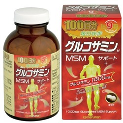 Маруман глюкозамин МСМ Maruman Glucosamine MSM Support на 100 дней