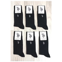 U.S. Polo Assn. Erkek Siyah 6 Lı Paket Modal Çorap 001