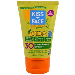 Kiss My Face, Органический детский минеральный солнцезащитный крем для лица и тела, SPF 30, 3,4 жидкой унции (100 мл)