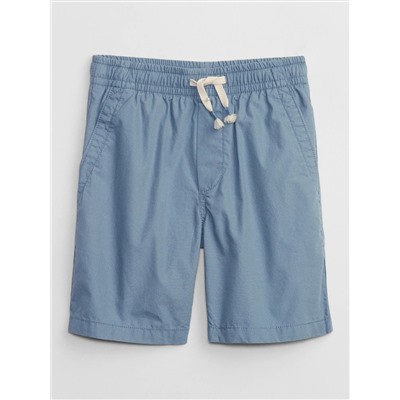 Kids Poplin Pull-On Shorts with Washwell