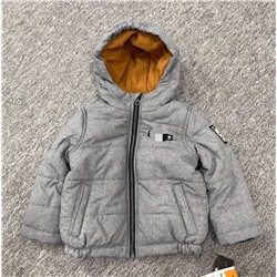 Утепленная куртка с капюшоном для мальчиков, позиционируется как зимняя, но скорее на межсезонье