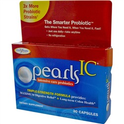 Enzymatic Therapy, Pearls IC, пробиотики для интенсивной терапии, 30 капсул