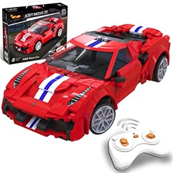 Build Your Own RC Car Kit for Kids | 306-Pieces STEM Building Blocks Toys for Boys and Girls | Build a Remote Control Race Car Kit | New 2021 for 6+ Year Olds (Red Bomb)