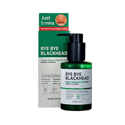 SOME BY MI BYE BYE BLACKHEAD 30 DAYS MIRACLE GREEN TEA TOX BUBBLE CLEANSER Пузырьковая маска-пенка д 120мл