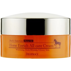 DEOPROCE HORSE ENRICH ALL CARE CREAM Мультифункциональный крем для лица с лошадиным жиром 100г