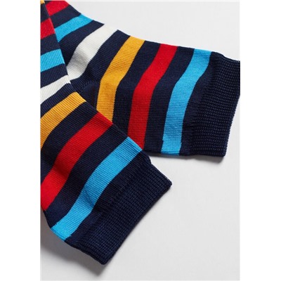 Kurze Socken mit Streifen für Jungen