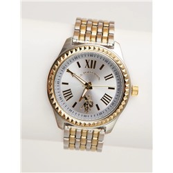 LADIES SILVER GOLD LINK WATCH