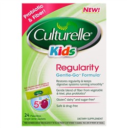 Culturelle, Для детей, нормализующее средство, формула Gentle-Go, 24 пакетика по одной порции без ароматизаторов