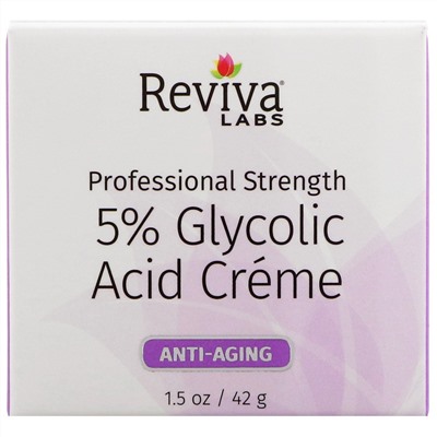 Reviva Labs, Крем с 5%-ной гликолевой кислотой, 1,5 унции (42 г)