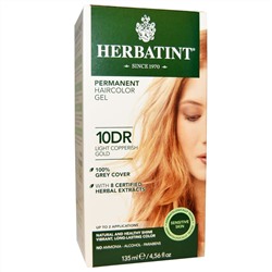 Herbatint, Перманентная краска-гель для волос, 10DR, светлый медно-золотой, 4,56 жидкой унции (135 мл)