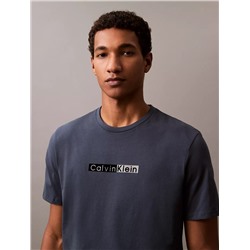 Flocked Logo Graphic Classic Crewneck T-Shirt